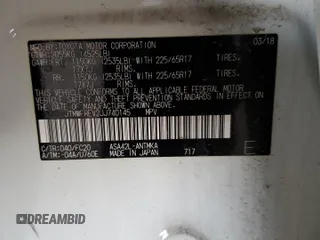 2018 Toyota RAV4 XLE with VIN JTMWFREV2JJ740145, listed as a Copart auction lot 52214075 with 129,940 mi miles and Salvage title. Bid and sale history available at DreamBid. Image 13.