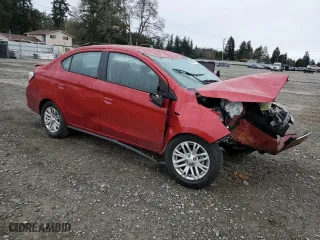 2024 Mitsubishi Mirage G4 ES with VIN ML32FUFJ2RHF00552, listed as a Copart auction lot 49524525 with 18,483 mi miles and Salvage Title. Bid and sale history available at carsss.com. Image 4.