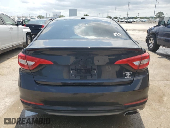 2016 Hyundai Sonata SE with VIN 5NPE24AF9GH306962, listed as a Copart auction lot 54345215 with 105,936 mi miles and Salvage Title. Bid and sale history available at DreamBid. Image 6.