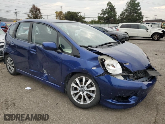 2013 Honda Fit Sport with VIN JHMGE8H54DC013657, listed as a Copart auction lot 81247764 with 96,150 mi miles and Salvage Title. Bid and sale history available at carsss.com. Image 4.