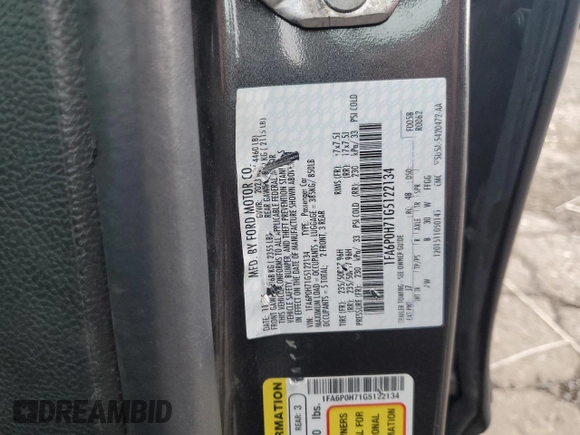 2016 Ford Fusion SE with VIN 1FA6P0H71G5122134, listed as a Copart auction lot 66622905 with 83,269 mi miles and Clean title. Bid and sale history available at DreamBid. Image 12.