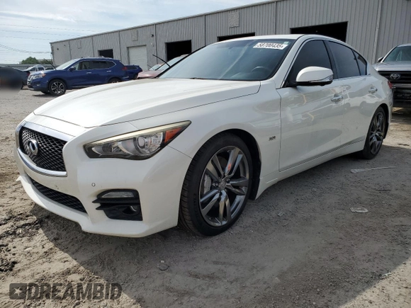 2017 Infiniti Q50 Premium with VIN JN1EV7AP4HM732408, listed as a Copart auction lot 58700435 with 103,304 mi miles and Salvage title. Bid and sale history available at DreamBid. Image 1.