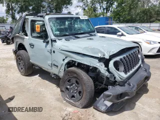 2024 Jeep Wrangler Sport S with VIN 1C4PJXAG9RW282388, listed as a Copart auction lot 59133345 with 5,389 mi miles and Non repairable. Bid and sale history available at DreamBid. Image 4.