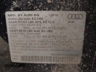 2019 Audi Q5 Premium Plus z VIN WA1BNAFY4K2091062, wystawiony jako IAAI lot #41702189 z przebiegiem 80 905 mil mil oraz . Historia ofert i sprzedaży dostępna na DreamBid. Obrazek 9.