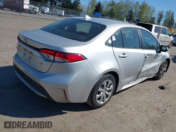 2020 Toyota Corolla LE with VIN 5YFEPRAE4LP098976, listed as a IAAI auction lot 42054417 with 94,655 mi miles and . Bid and sale history available at DreamBid. Image 4.