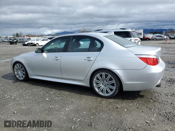 2008 BMW 5 Series 550i with VIN WBANW53598CT48301, listed as a Copart auction lot 48966175 with 221,277 mi miles and Clean Title. Bid and sale history available at carsss.com. Image 2.