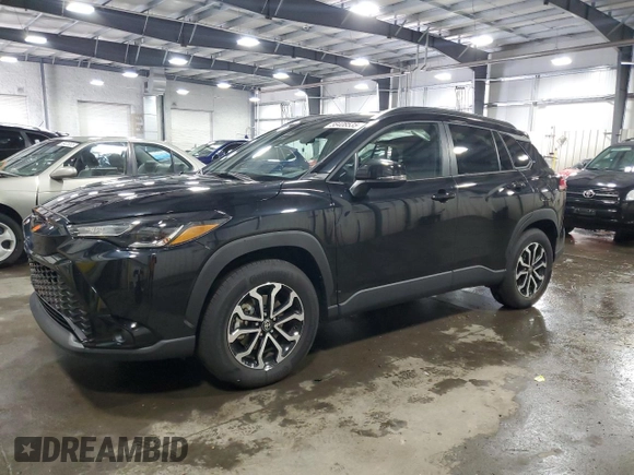 2025 Toyota Corolla Cross Hybrid S with VIN 7MUFBABG9SV065228, listed as a Copart auction lot 58408535 with 14,965 mi miles and Salvage title. Bid and sale history available at DreamBid. Image 1.