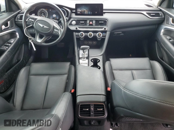 2022 Genesis G70 2.0T with VIN KMTG34TA5NU086926, listed as a Copart auction lot 74188744 with 39,898 mi miles and Salvage Title. Bid and sale history available at DreamBid. Image 8.