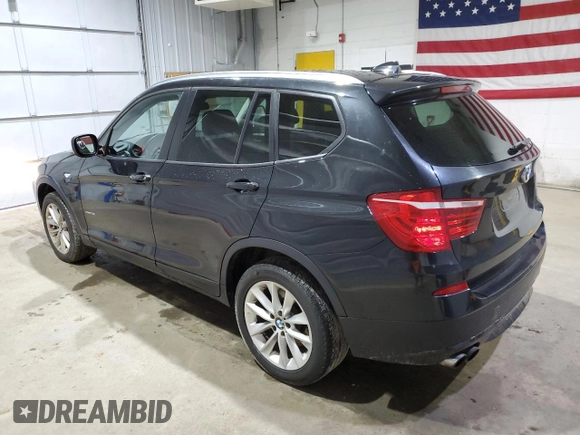 2013 BMW X3 xDrive28i with VIN 5UXWX9C50D0D08990, listed as a Copart auction lot 51432345 with 101,053 mi miles and Salvage Title. Bid and sale history available at DreamBid. Image 2.