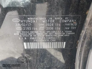 2018 Hyundai Elantra SE with VIN KMHD74LF6JU489417, listed as a IAAI auction lot 42060644 with 116,488 mi miles. Bid and sale history available at carsss.com. Image 9.