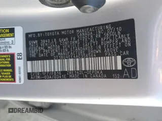 2010 Toyota Corolla with VIN 2T1BU4EE4AC356564, listed as a Copart auction lot 57343175 with 162,151 mi miles and Salvage title. Bid and sale history available at DreamBid. Image 12.