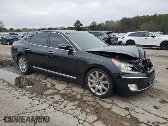 2013 Hyundai Equus Signature with VIN KMHGH4JH5DU058196, listed as a Copart auction lot 87376654 with 120,804 mi miles and Salvage Title. Bid and sale history available at DreamBid. Image 4.