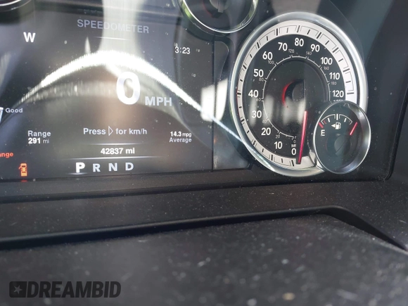 2019 Ram 1500 Classic Warlock with VIN 1C6RR6GT3KS671077, listed as a IAAI auction lot 41913575 with 42,837 mi miles. Bid and sale history available at carsss.com. Image 15.