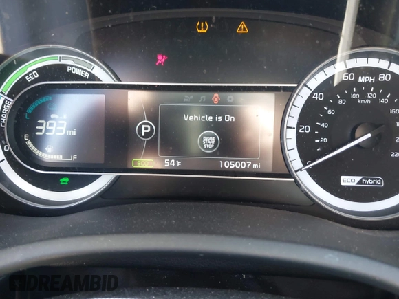 2017 Kia Niro LX with VIN KNDCB3LC9H5055737, listed as a IAAI auction lot 41983379 with 105,007 mi miles. Bid and sale history available at carsss.com. Image 7.