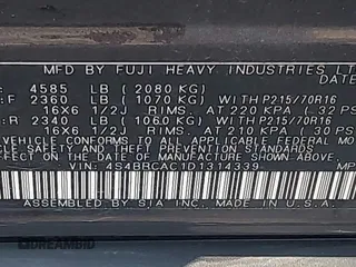 2013 Subaru Outback 2.5i with VIN 4S4BRCAC1D1314339, listed as a IAAI auction lot 42385455 with 140,322 mi miles and . Bid and sale history available at DreamBid. Image 9.