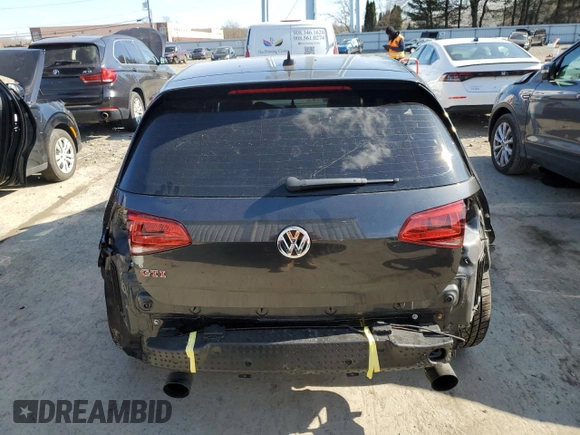 2017 Volkswagen Golf GTI S with VIN 3VW547AU9HM012268, listed as a Copart auction lot 45974655 with 84,470 mi miles and Salvage Title. Bid and sale history available at carsss.com. Image 6.