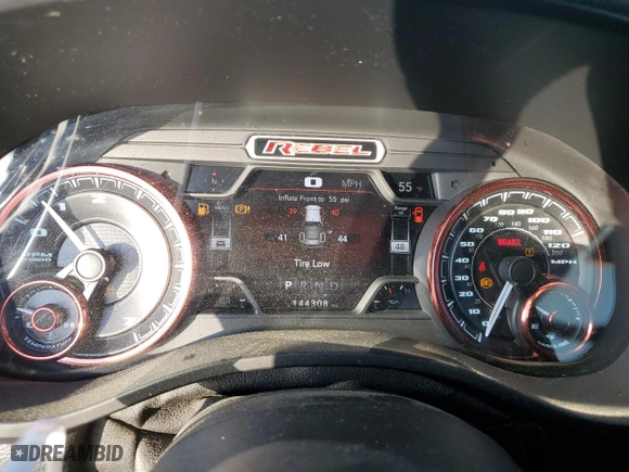 2019 Ram 1500 Rebel with VIN 1C6SRFET8KN865851, listed as a Copart auction lot 85133064 with 144,308 mi miles and Salvage Title. Bid and sale history available at carsss.com. Image 9.