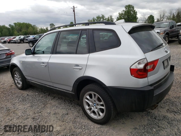 2004 BMW X3 2.5i with VIN WBXPA73464WB23488, listed as a Copart auction lot 54877915 with 136,927 mi miles and Clean Title. Bid and sale history available at DreamBid. Image 2.