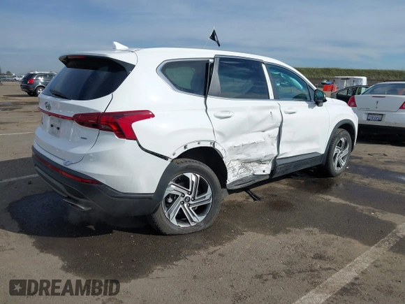 2023 Hyundai Santa Fe SE with VIN 5NMS1DAJ1PH562651, listed as a IAAI auction lot 41566367 with 34,881 mi miles. Bid and sale history available at carsss.com. Image 4.