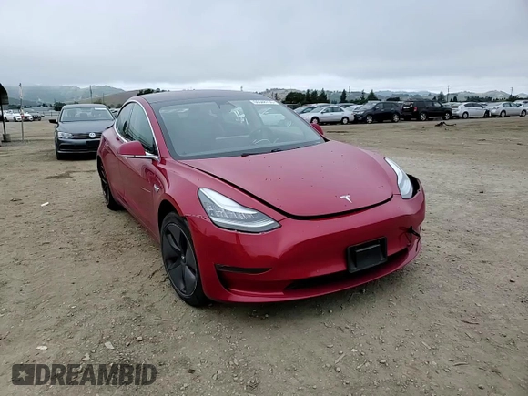 2018 Tesla Model 3 Long Range Battery with VIN 5YJ3E1EA5JF153966, listed as a Copart auction lot 55348735 with 38,755 mi miles and Salvage Title. Bid and sale history available at DreamBid. Image 13.