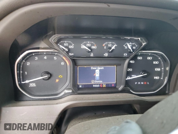 2022 GMC Sierra 1500 SLT with VIN 3GTU9DED8NG157157, listed as a Copart auction lot 48980055 with 94,065 mi miles and Salvage Title. Bid and sale history available at DreamBid. Image 9.