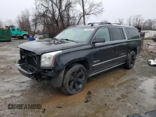 2015 GMC Yukon XL Denali with VIN 1GKS2JKJ9FR233432, listed as a Copart auction lot 47565685 with 206,716 mi miles and Salvage Title. Bid and sale history available at carsss.com. Image 1.
