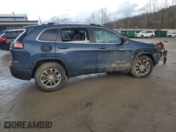 2019 Jeep Cherokee Latitude Plus with VIN 1C4PJMLB9KD442027, listed as a Copart auction lot 45796005 with 85,860 mi miles and Salvage Title. Bid and sale history available at DreamBid. Image 3.