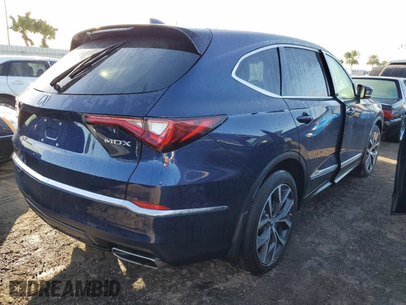 2023 Acura MDX w/Technology Package with VIN 5J8YD9H46PL007872, listed as a Copart auction lot 77379844 with 0 mi miles and Non Repairable. Bid and sale history available at carsss.com. Image 3.