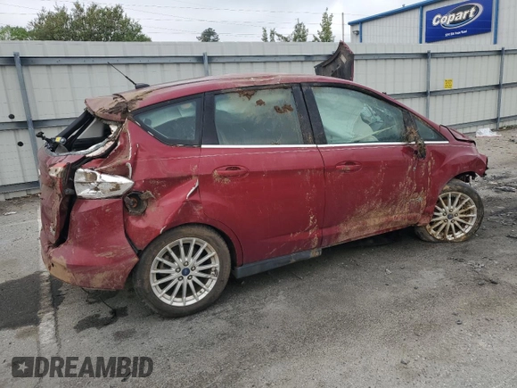 2014 Ford C-Max SEL with VIN 1FADP5BU2EL510422, listed as a Copart auction lot 51390035 with Not Provided miles and Salvage Title. Bid and sale history available at DreamBid. Image 3.