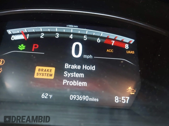 2019 Honda CR-V EX with VIN 5J6RW2H55KL009824, listed as a IAAI auction lot 41921911 with 93,690 mi miles and . Bid and sale history available at DreamBid. Image 15.
