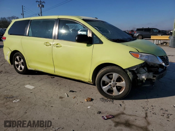 2013 Toyota Sienna L with VIN 5TDZK3DC7DS289422, listed as a Copart auction lot 87951105 with 183,949 mi miles and Salvage Title. Bid and sale history available at carsss.com. Image 4.