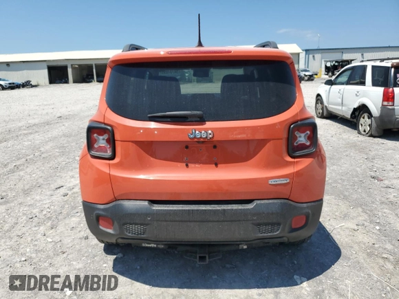 2017 Jeep Renegade Latitude with VIN ZACCJABBXHPF77140, listed as a Copart auction lot 54737895 with 157,373 mi miles and Salvage title. Bid and sale history available at DreamBid. Image 6.