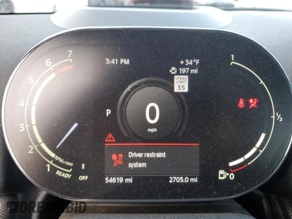 2021 MINI Countryman Cooper with VIN WMZ43BR09M3M93186, listed as a Copart auction lot 82433544 with 54,619 mi miles and Salvage title. Bid and sale history available at DreamBid. Image 9.
