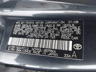 2008 Toyota Yaris with VIN JTDBT923781241765, listed as a IAAI auction lot 41488088 with 149,285 mi miles. Bid and sale history available at carsss.com. Image 9.