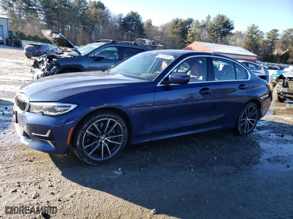 2020 BMW 3 Series 330i xDrive with VIN WBA5R7C03LFH33242, listed as a Copart auction lot 42183285 with 83,101 mi miles and Salvage Title. Bid and sale history available at carsss.com. Image 1.