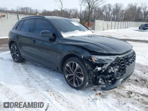 2024 Audi SQ5 Premium Plus with VIN WA1B4AFY4R2145828, listed as a IAAI auction lot 41404705 with 7,426 mi miles and . Bid and sale history available at DreamBid. Image 1.