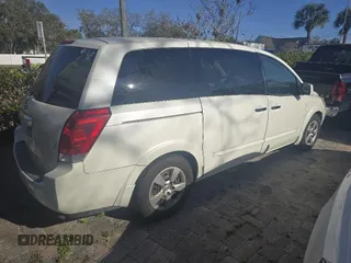 2008 Nissan Quest S with VIN 5N1BV28UX8N101294, listed as a IAAI auction lot 41824774 with Not Provided miles. Bid and sale history available at carsss.com. Image 4.