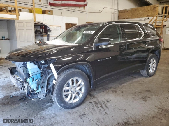 2021 Chevrolet Traverse LS with VIN 1GNEVFKW2MJ115590, listed as a Copart auction lot 45996455 with 38,944 mi miles and Salvage Title. Bid and sale history available at carsss.com. Image 1.