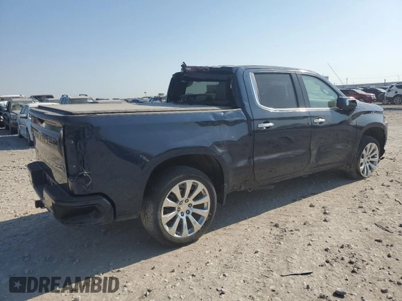 2022 Chevrolet Silverado 1500 High Country with VIN 1GCUYHED4NZ235024, listed as a Copart auction lot 87676305 with 44,990 mi miles and Salvage Title. Bid and sale history available at DreamBid. Image 3.
