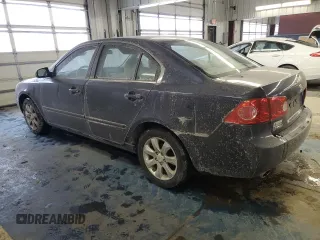 2007 Kia Optima EX with VIN KNAGE124275159540, listed as a Copart auction lot 46324655 with 184,036 mi miles and Salvage Title. Bid and sale history available at carsss.com. Image 2.