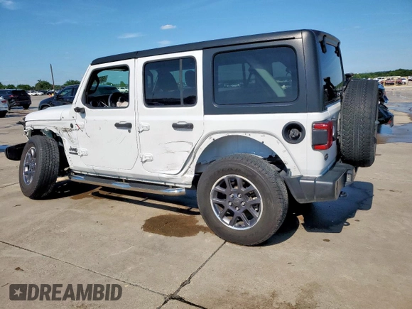 2021 Jeep Wrangler Unlimited Sport S z VIN 1C4HJXDN3MW729708, wystawiony jako Copart lot #58761745 z przebiegiem 64 011 mil mil oraz Szkoda całkowita • Salvage title. Historia ofert i sprzedaży dostępna na DreamBid. Obrazek 2.