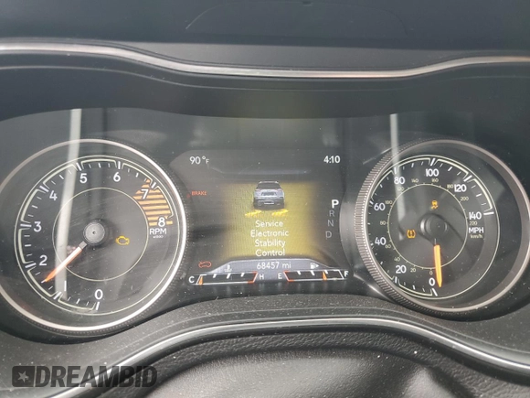 2020 Jeep Cherokee Trailhawk with VIN 1C4PJMBXXLD500953, listed as a Copart auction lot 58761405 with 68,457 mi miles and Salvage title. Bid and sale history available at DreamBid. Image 9.