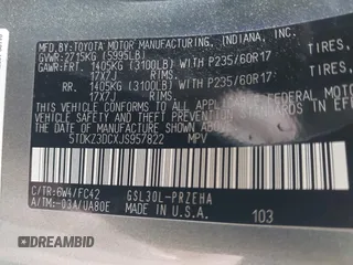 2018 Toyota Sienna LE Auto Access Seat с VIN 5TDKZ3DCXJS957822, выставлен на аукционе IAAI как лот 42367863 с пробегом 75 237 миль миль и . История ставок и продаж доступна на DreamBid. Изображение 9.