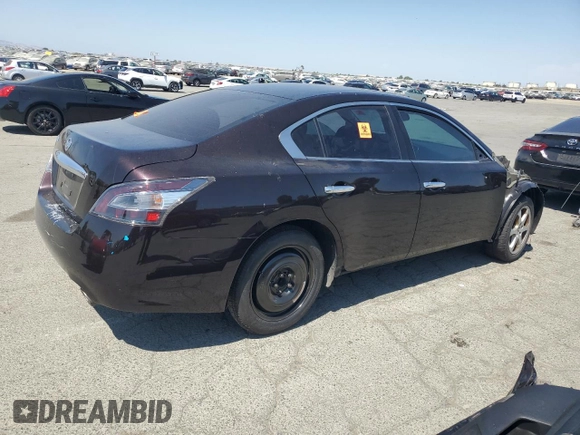 2014 Nissan Maxima SV with VIN 1N4AA5AP1EC481561, listed as a Copart auction lot 59774045 with 143,986 mi miles and Salvage title. Bid and sale history available at DreamBid. Image 3.