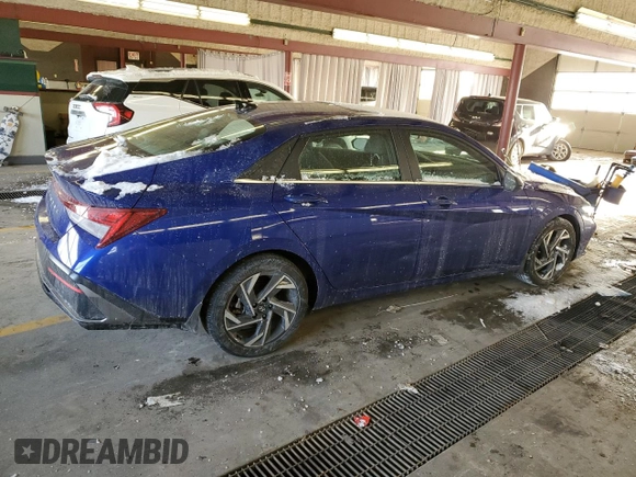 2024 Hyundai Elantra SEL with VIN KMHLS4DG5RU718960, listed as a Copart auction lot 45567505 with 4,118 mi miles and Salvage Title. Bid and sale history available at carsss.com. Image 3.