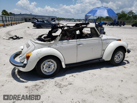 1979 Volkswagen Beetle with VIN 1592037911, listed as a Copart auction lot 57837324 with Not provided miles and Non repairable. Bid and sale history available at DreamBid. Image 3.