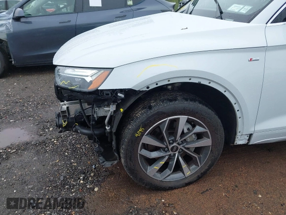 2023 Audi Q5 S line Premium Plus with VIN WA1EAAFY9P2089095, listed as a IAAI auction lot 42263035 with 10,279 mi miles and . Bid and sale history available at DreamBid. Image 20.
