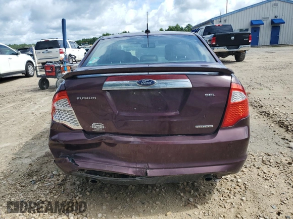 2012 Ford Fusion SEL with VIN 3FAHP0JG3CR411445, listed as a Copart auction lot 60745575 with 209,421 mi miles and Salvage title. Bid and sale history available at DreamBid. Image 6.