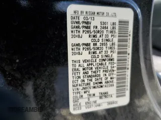 2013 Infiniti FX with VIN JN8CS1MU5DM142289, listed as a Copart auction lot 47363945 with Not provided miles and Salvage title. Bid and sale history available at DreamBid. Image 15.