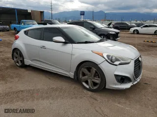 2014 Hyundai Veloster Turbo with VIN KMHTC6AE4EU183559, listed as a Copart auction lot 70338514 with 132,830 mi miles and Salvage Title. Bid and sale history available at carsss.com. Image 4.